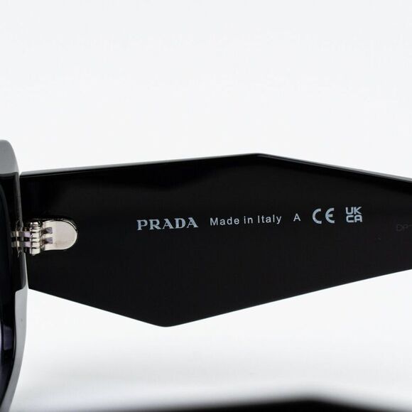 NEW Prada PR17WS 16K40J Black Violet Rectangle Unisex Sunglasses - Picture 7 of 9